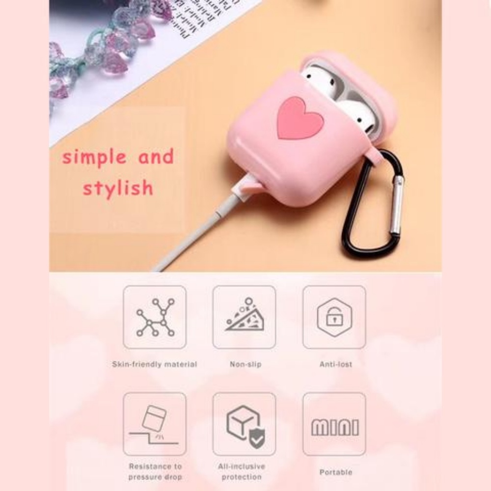 cute heart airpods protective cases - Picture 3 of 8